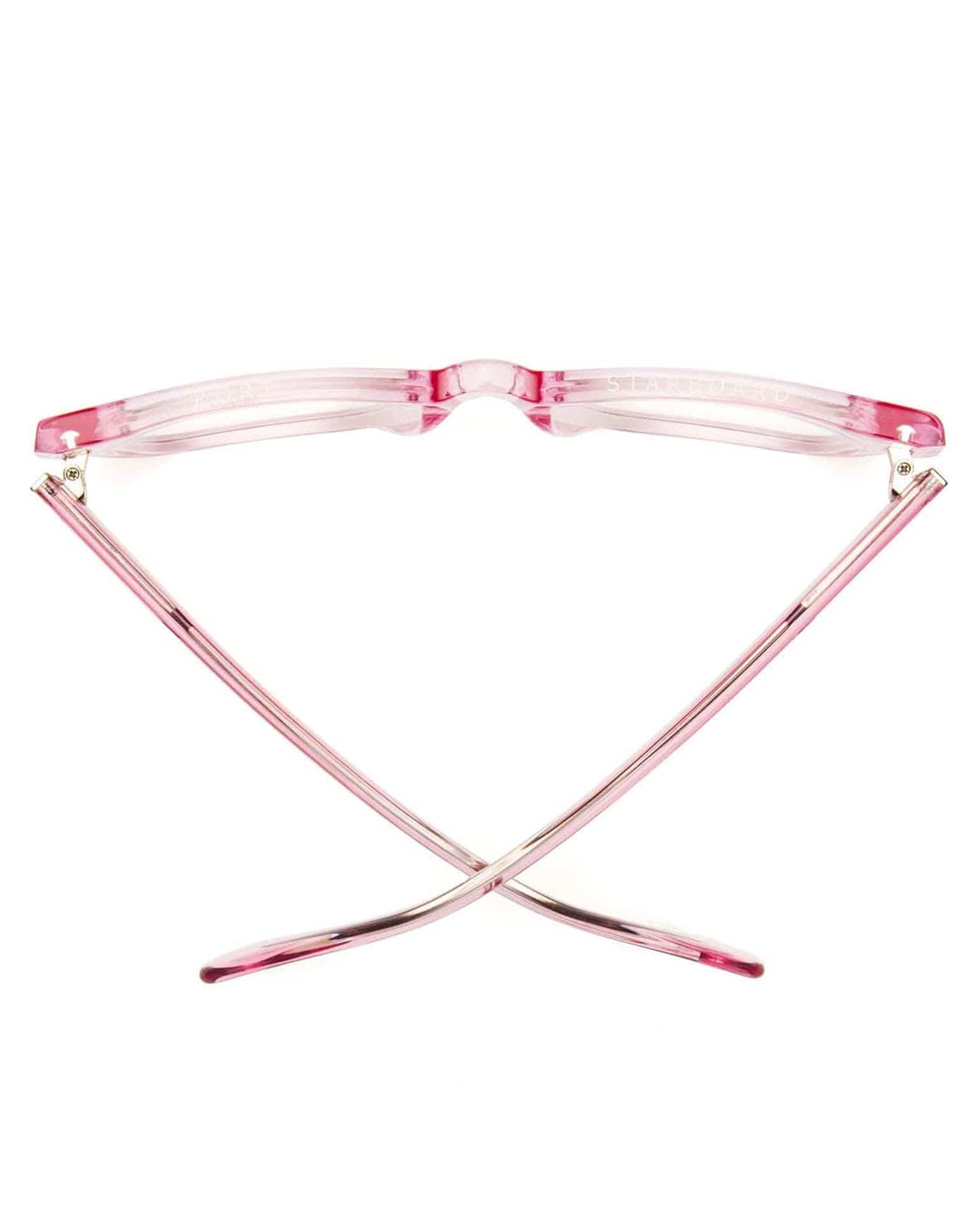 CADDIS Miklos Reading Glasses in Polished Clear Pink
