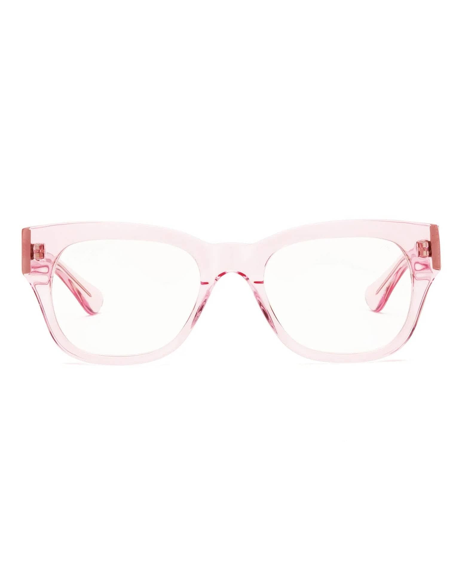CADDIS Miklos Reading Glasses in Polished Clear Pink
