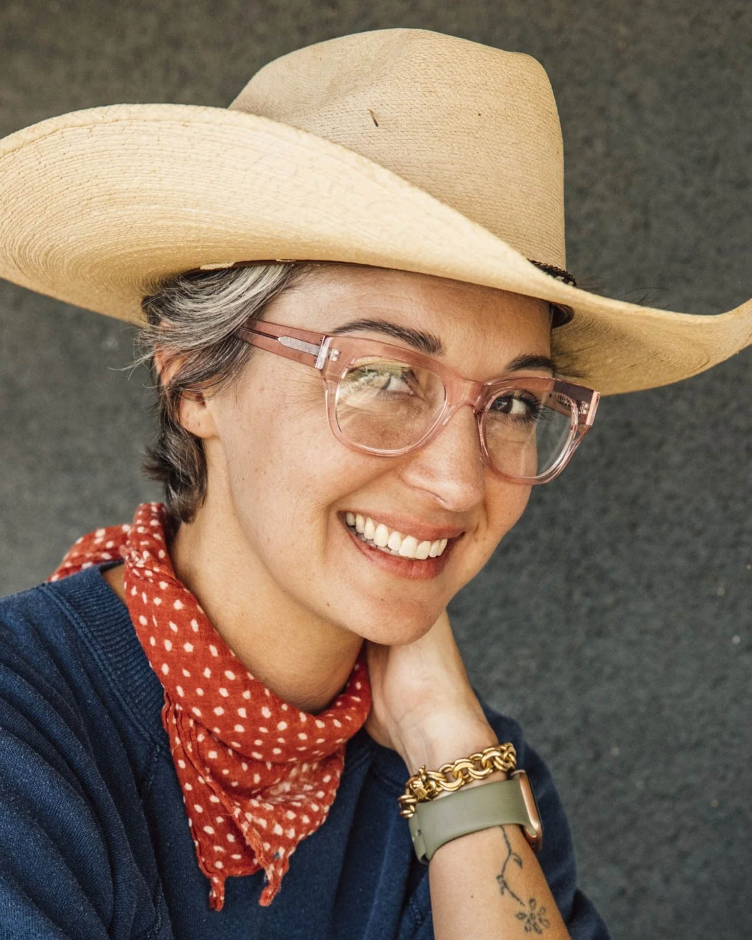 CADDIS Miklos Reading Glasses in Polished Clear Pink