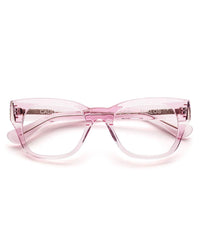 CADDIS Miklos Reading Glasses in Polished Clear Pink