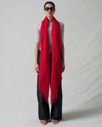 Chan Luu Cashmere & Silk Scarf in Barbados Cherry 2 - Bliss Boutiques