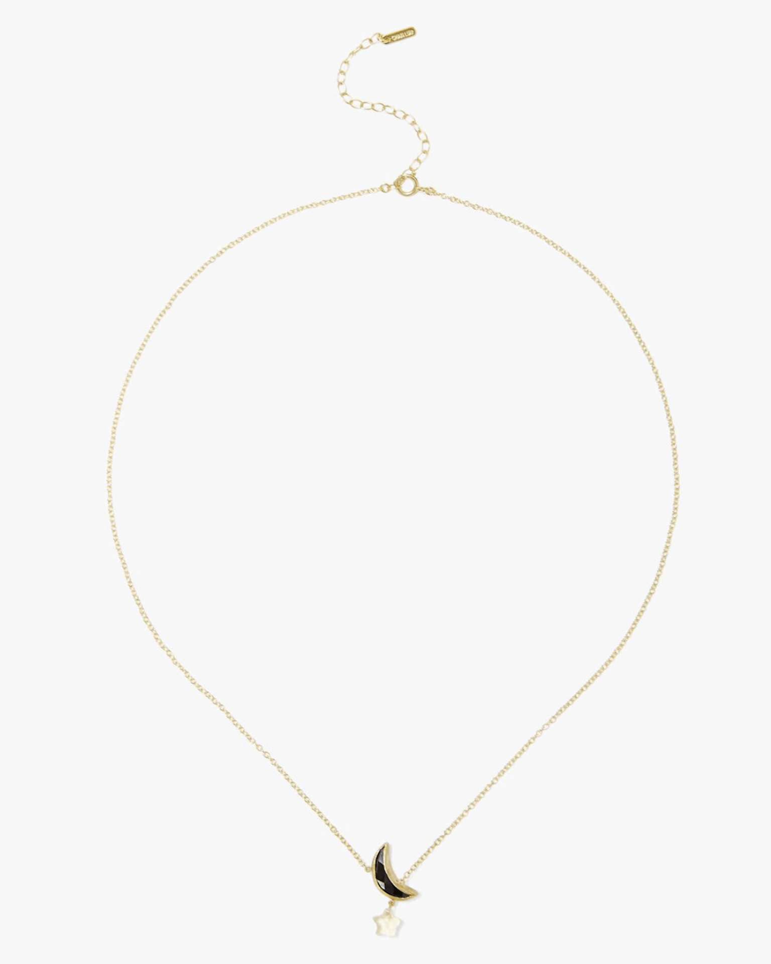 Chan Luu Moon & Star Necklace in Black Mix