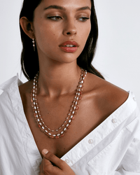 Chan Luu Santa Fe Necklace in White Pearl