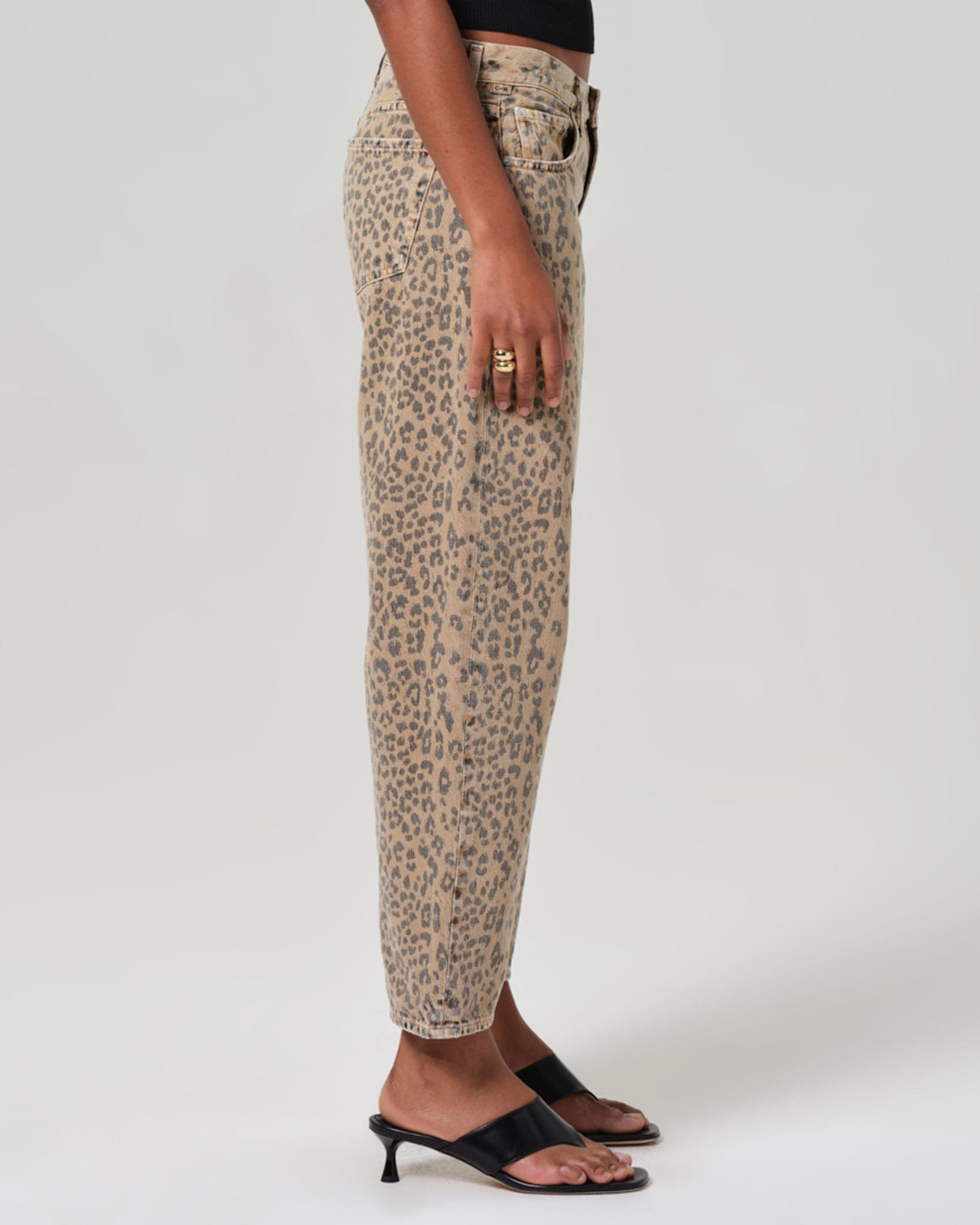 Citizens of Humanity Miro Relaxed Jean in Natural Cheetah