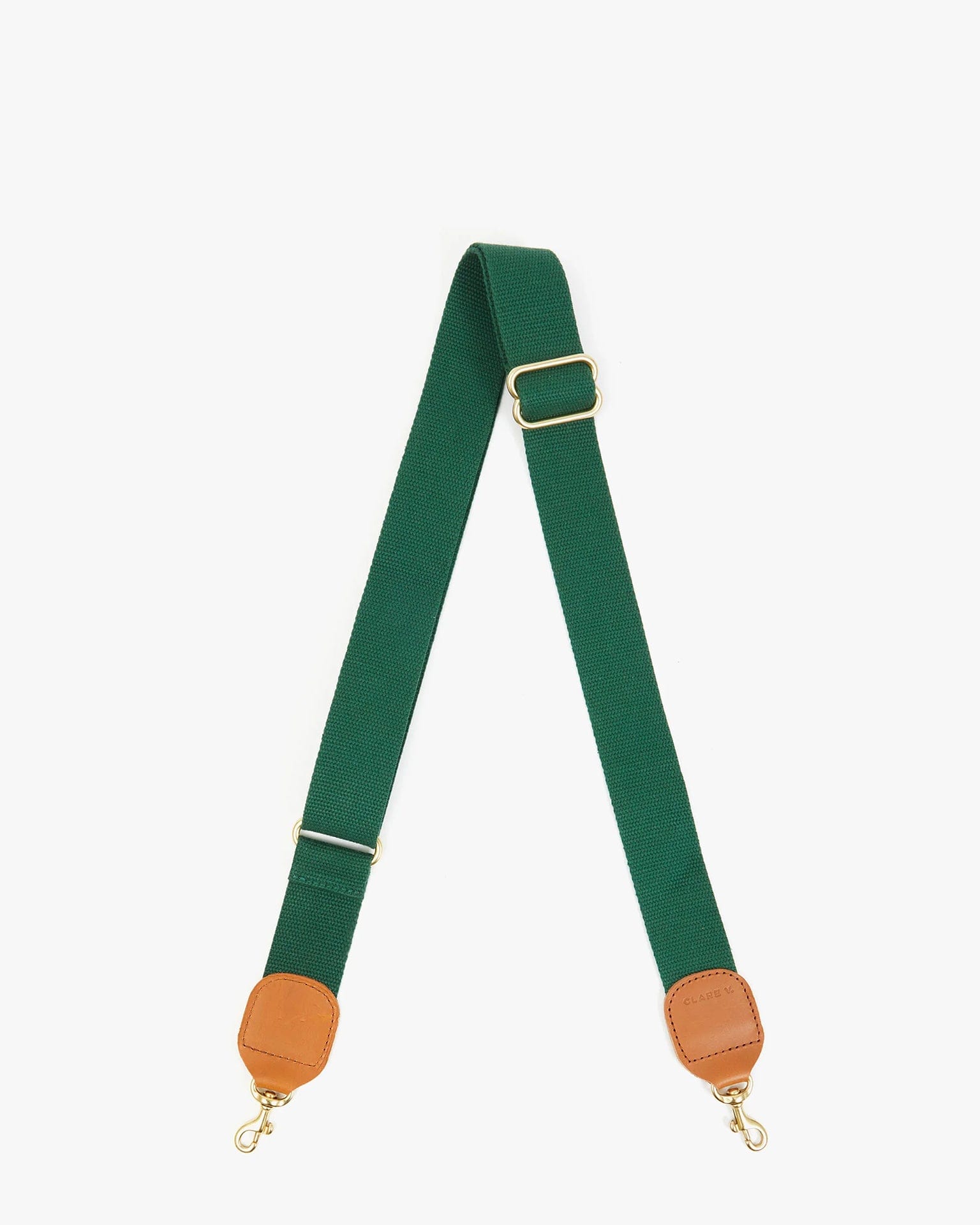 Clare V. Adjustable Crossbody Strap in Evergreen