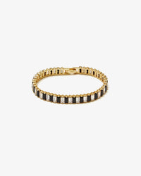 Clare V. Baguette Checker Bracelet in Clear/Jet/Gold