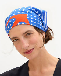 Clare V. Bandana - Nautique in Cobalt 1 - Bliss Boutiques