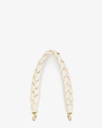 Braided Nappa Shoulder Strap in Cream - Bliss Boutiques