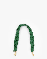 Clare V. Braided Nappa Shoulder Strap in Fern