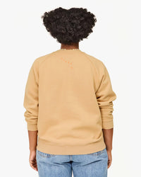 Clare V. Californie Sweatshirt in Sand w/ Neon Orange