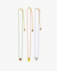 Clare V. Ceramic Bead Necklace Set in Multi