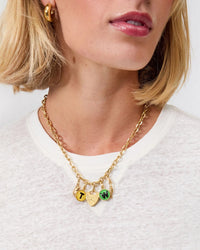 Clare V. Charm Chain Necklace in Vintage Gold