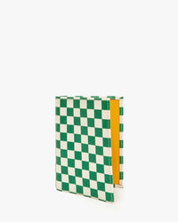 Clare V. Checker Chantal Passport Sleeve in Fern & Mist