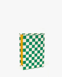 Clare V. Checker Chantal Passport Sleeve in Fern & Mist