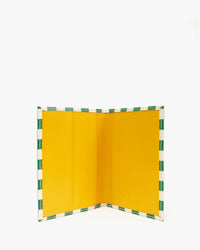 Clare V. Checker Chantal Passport Sleeve in Fern & Mist