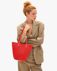 Clare V. Choupette - Diamond Perf in Bright Poppy 2 - Bliss Boutiques