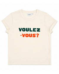 Clare V. Classic Tee - Voulez-Vous in Cream 1 - Bliss Boutiques