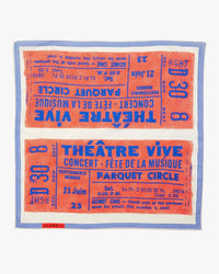 Clare V. Concert Tickets Bandana in Pink w/ Blue