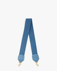 Clare V. Accessories Cotton Webbing Shoulder Strap in Desert Blue