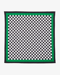 Clare V. Cream & Black Checker Bandana