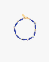Clare V. Enamel Sardine Bracelet in Cobalt 1 - Bliss Boutiques