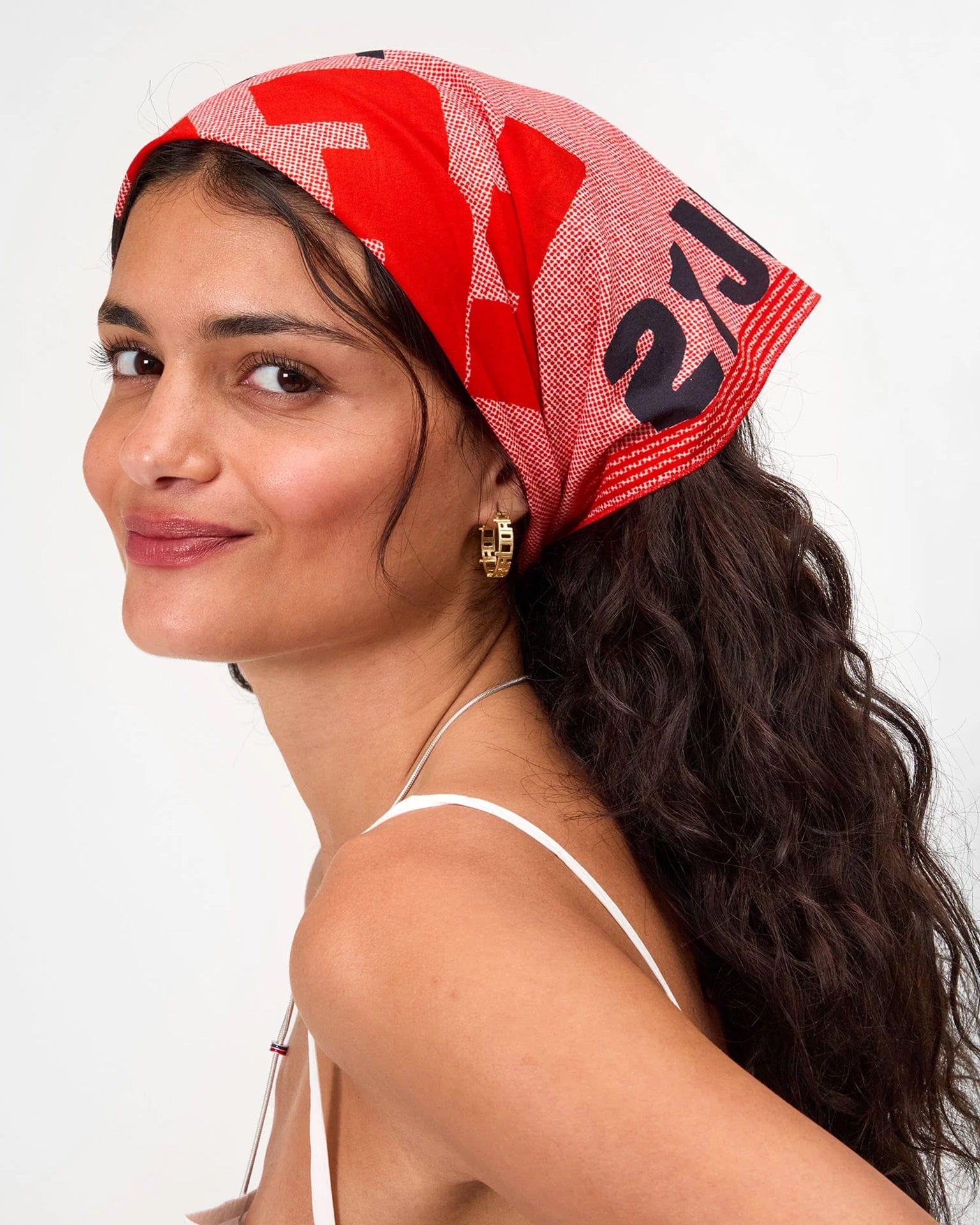 Clare V. Accessories Poppy Fete de la Musique Bandana in Poppy