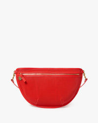 Clare V. Grande Fanny - Diamond Perf in Bright Poppy 1 - Bliss Boutiques