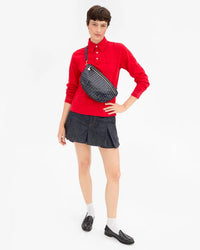 Clare V. Grande Fanny - Medium Woven Diagonal in Twilight 3 - Bliss Boutiques