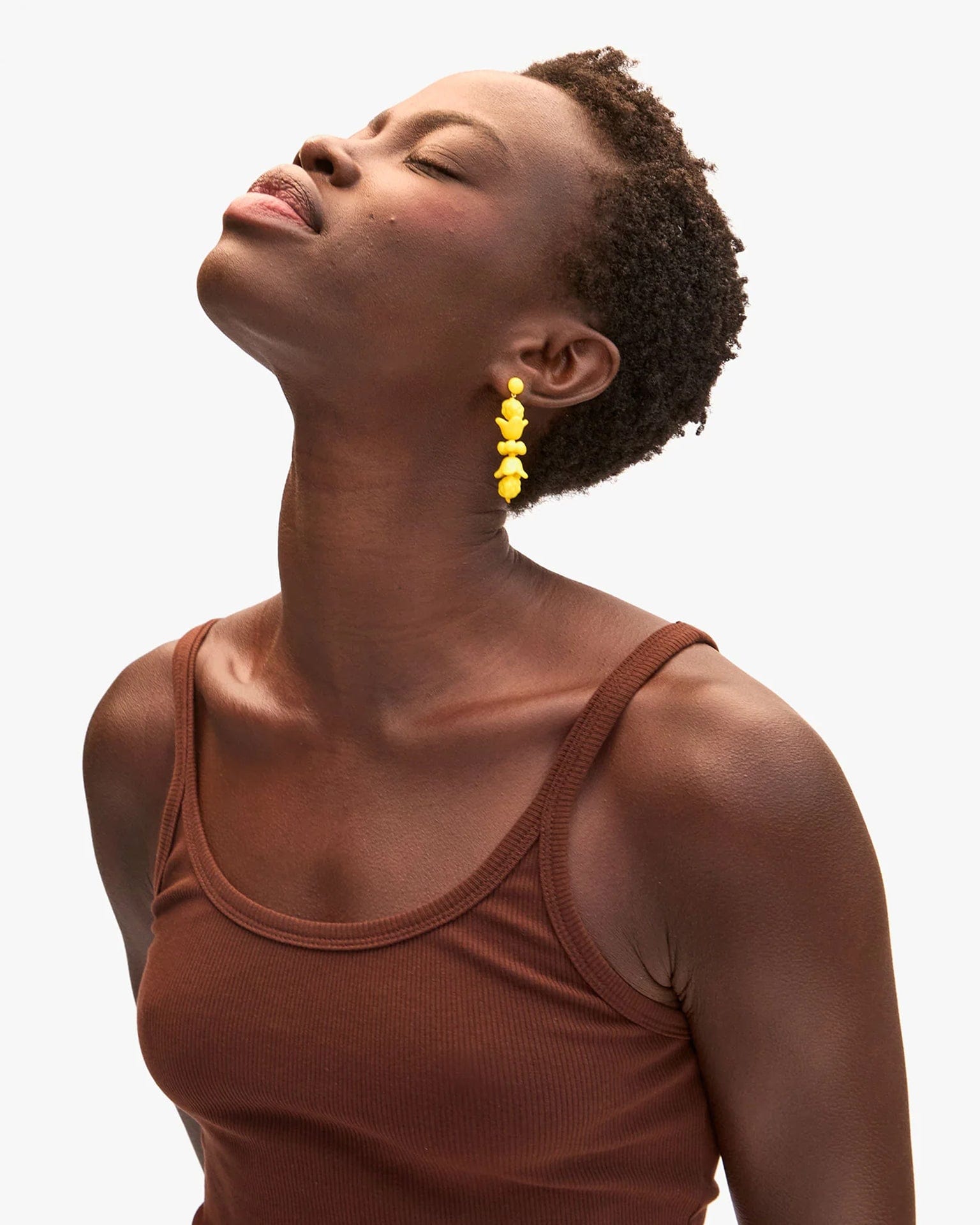 Clare V. Le Jardin Earrings in Yellow