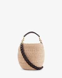 Clare V. Link Shoulder Strap in Black Veg