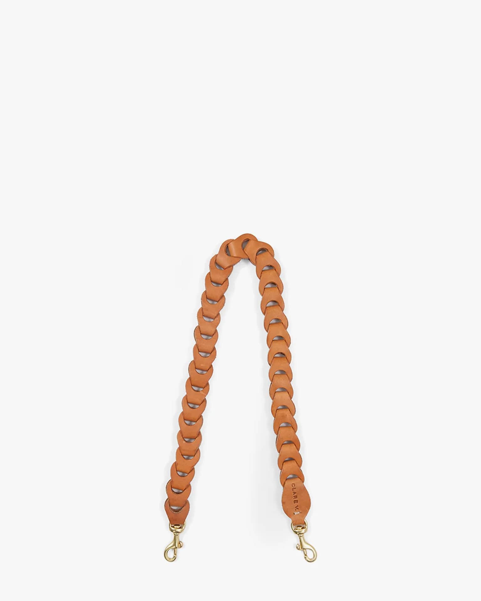 Clare V. Link Shoulder Strap in Cuoio Veg