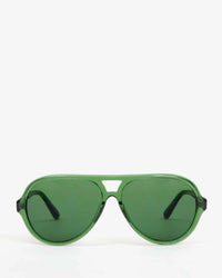 Clare V. Lizzie Sunglasses in Forest