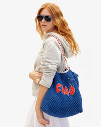 Clare V. Lizzie Sunglasses in Petrol Blue