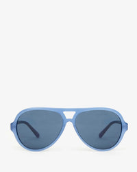 Clare V. Lizzie Sunglasses in Petrol Blue