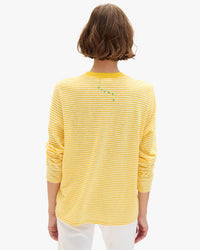Clare V. L/S Tee - C/L Mini Stripe in Snapdrgn/Crm 4 - Bliss Boutiques