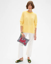 Clare V. L/S Tee - C/L Mini Stripe in Snapdrgn/Crm 3 - Bliss Boutiques