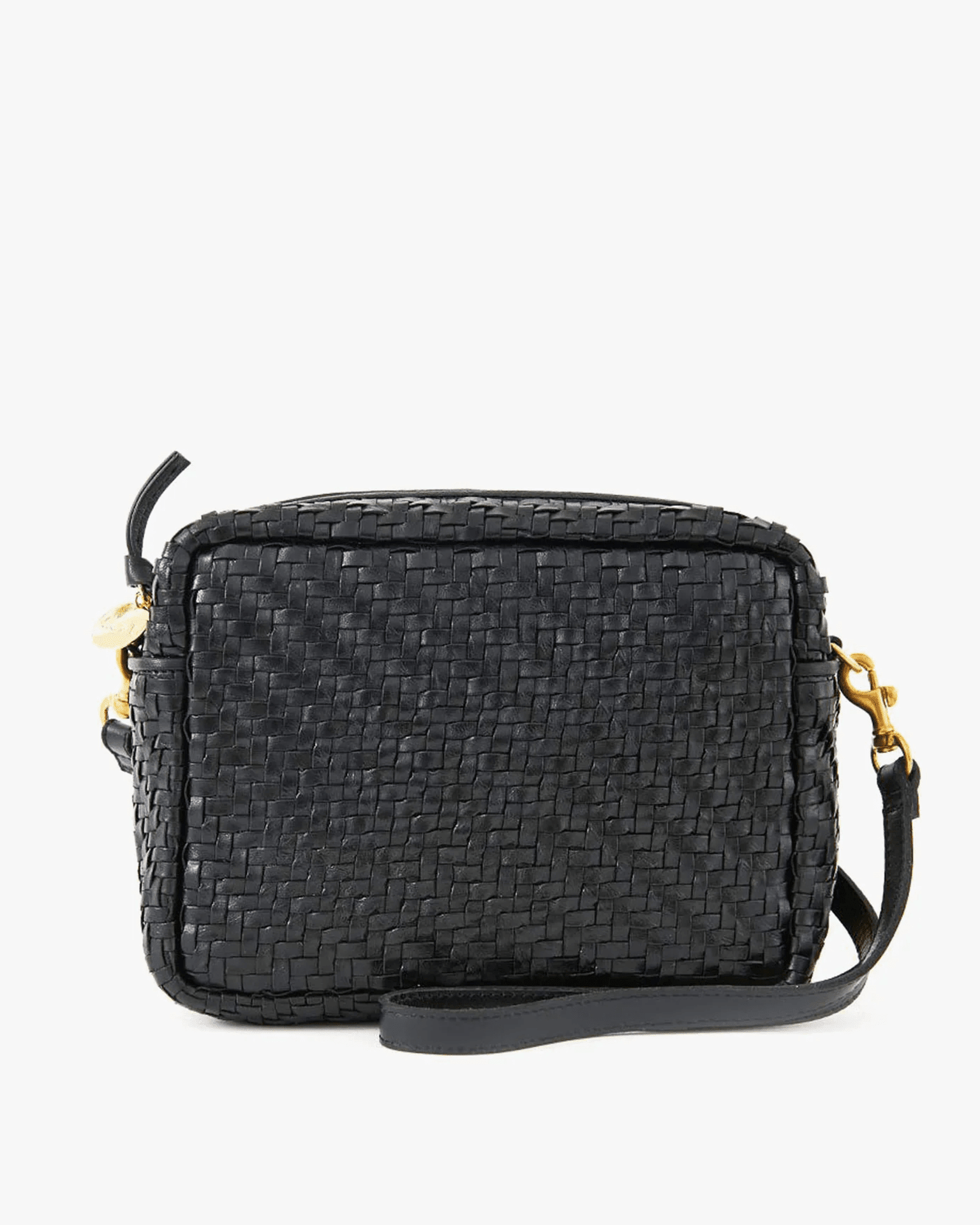 Clare V. Midi Sac in Black Woven Zig-Zag - Bliss Boutiques Clare V. Midi Sac in Black Woven Zig-Zag - Bliss Boutiques