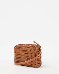 Clare V. Midi Sac in Tan Rattan