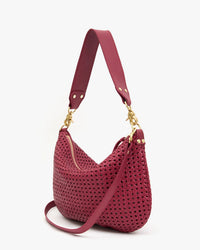 Clare V. Moyen Messenger - Rattan in Plummy 5 - Bliss Boutiques