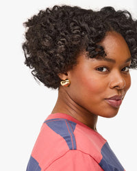 Clare V. Accessories Mylar Heart Earrings in Gold