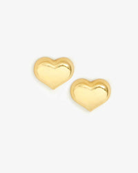 Clare V. Accessories Mylar Heart Earrings in Gold
