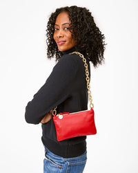 Clare V. Nappa Wallet Clutch w/ Tabs in Rosa