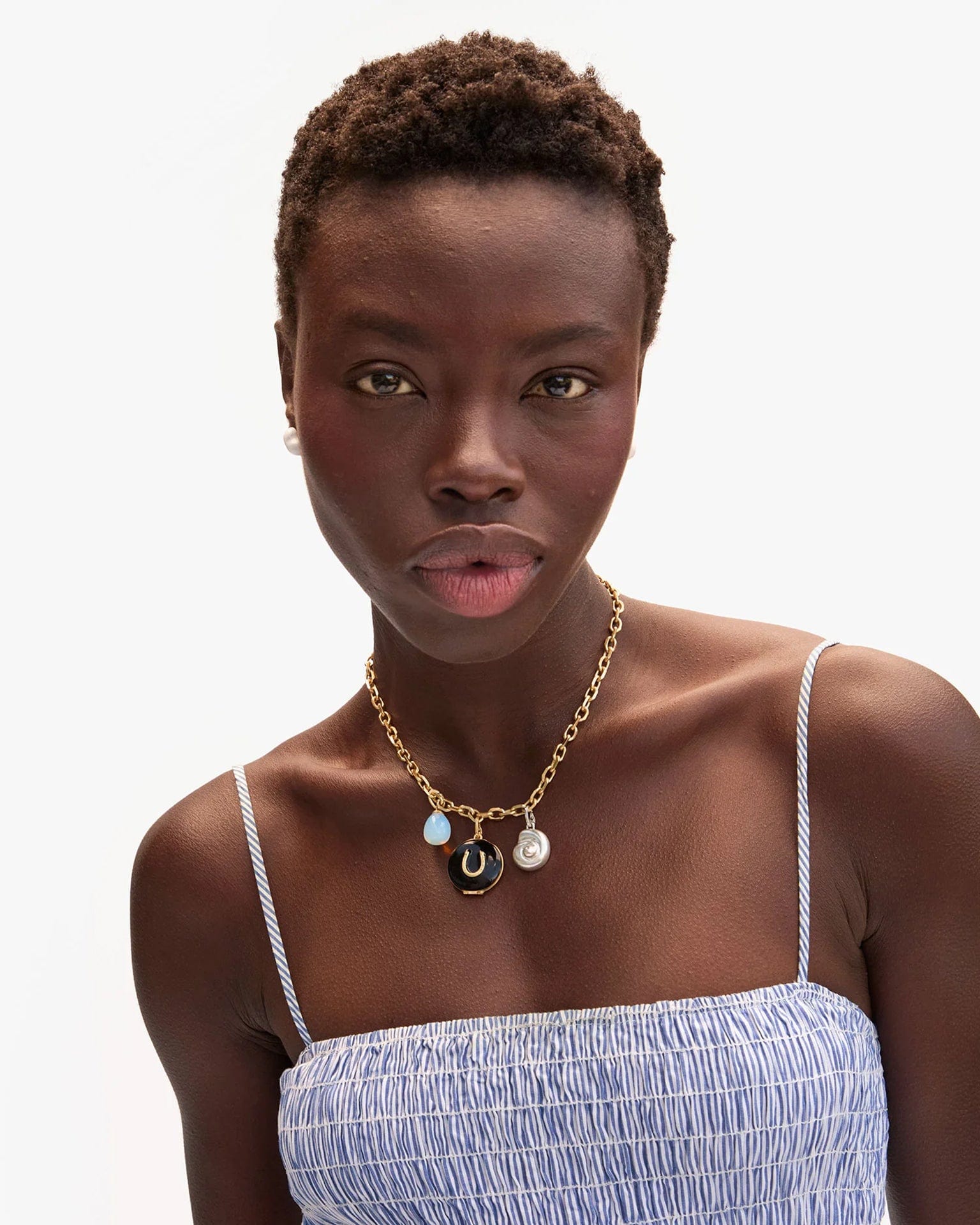 Clare V. Nautilus Charm in Silver