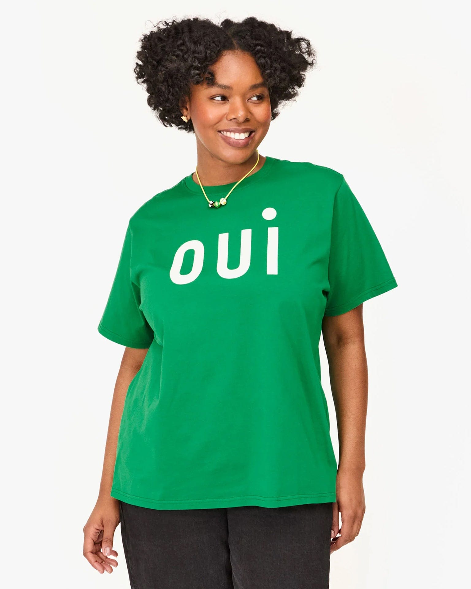 Oui Original Tee in Green Apple w/ Cream
