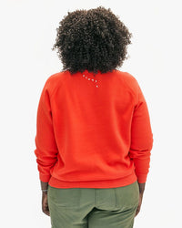 Clare V. Oui Sweatshirt in Blood Orange w/ Cream