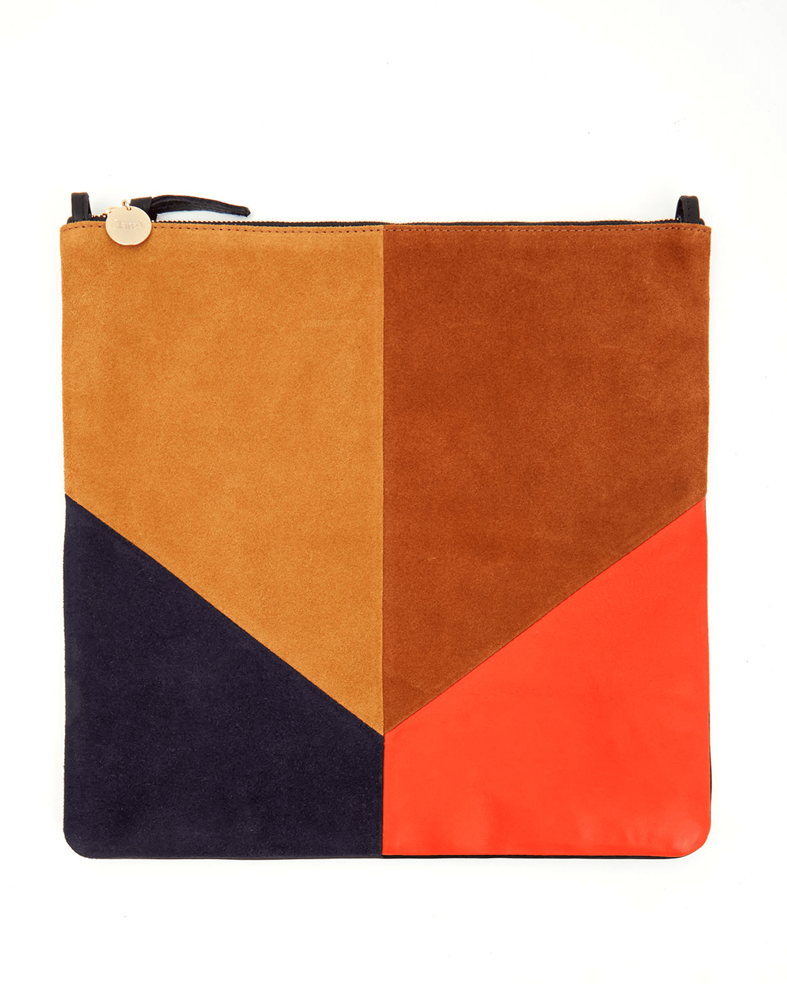 Clare V. Patchwork Foldover Clutch w/ Tabs - Bliss Boutiques