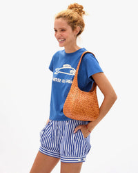 Clare V. Petit Bando - Medium Woven Diagonal in Natural 2 - Bliss Boutiques