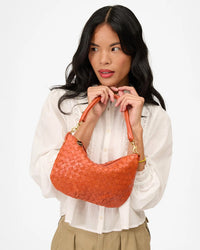 Clare V. Petit Moyen Messenger - Med Wvn Diagonal in Saltillo 4 - Bliss Boutiques