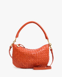 Clare V. Petit Moyen Messenger - Med Wvn Diagonal in Saltillo 1 - Bliss Boutiques