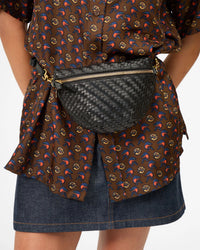 Clare V. Petite Fanny - Wvn Zig Zag in Black 3 - Bliss Boutiques